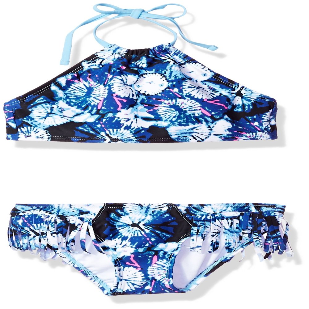 Kanu Surf Girls' Toddler Okana Halter Bikini Beach Sport 2-Piece Swimsuit, Blue, 3T