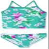 Kanu Surf Girls' Little Alania Floral Banded Tankini Beach Sport 2-Piece Swimsuit, Green, 6X view 1
