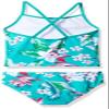 Kanu Surf Girls' Little Alania Floral Banded Tankini Beach Sport 2-Piece Swimsuit, Green, 6X view 2