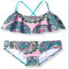 Kanu Surf Big Girl's Jasmine Flounce Bikini Beach Sport 2-Piece Swimsuit Swimwear, Pink, 14 view 1