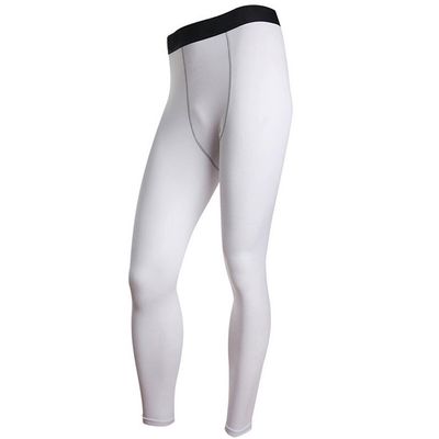Guandoo Men's Compression Football Running Tights Stretch Sport Pants White