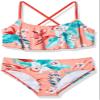 Kanu Surf Toddler Girl's Alania Floral Flounce Bikini Beach Sport 2-Piece Swimsuit Swimwear, Coral, 2T view 1