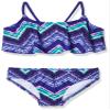Kanu Surf Little Girl's Karlie Flounce Bikini Beach Sport 2-Piece Swimsuit, Kirsten Purple Chevron, 5 view 1