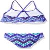 Kanu Surf Little Girl's Karlie Flounce Bikini Beach Sport 2-Piece Swimsuit, Kirsten Purple Chevron, 5 view 2