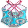 Kanu Surf Girls' Toddler Jasmine Halter Beach Sport 1-Piece Swimsuit, Aqua, 4T view 2