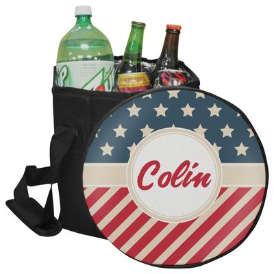 YouCustomizeIt Personalized Stars and Stripes Collapsible Cooler & Seat