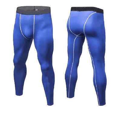 Guandoo Men's Compression Football Running Tights Stretch Sport Pants Blue