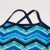 Kanu Surf Girls' Big Kirsten Chevron Beach Sport Banded 1-Piece Swimsuit, Blue, 7 view 3
