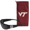NCAA Siskiyou Sports Fan Shop Virginia Tech Hokies Chrome Wrap Sunglasses and Bag One Size Black view 1