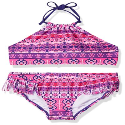 Kanu Surf Girls' Big Mahina Halter Bikini Beach Sport 2-Piece Swimsuit, Pink, 7