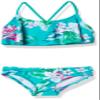 Kanu Surf Toddler Girl's Alania Floral Flounce Bikini Beach Sport 2-Piece Swimsuit Swimwear, Green, 4T view 1