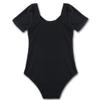 CHICTRY Girls Children Classic Cotton Short Sleeve Dance Wear Leotard Gymnastics Bodysuit Clothes Black 6 view 2