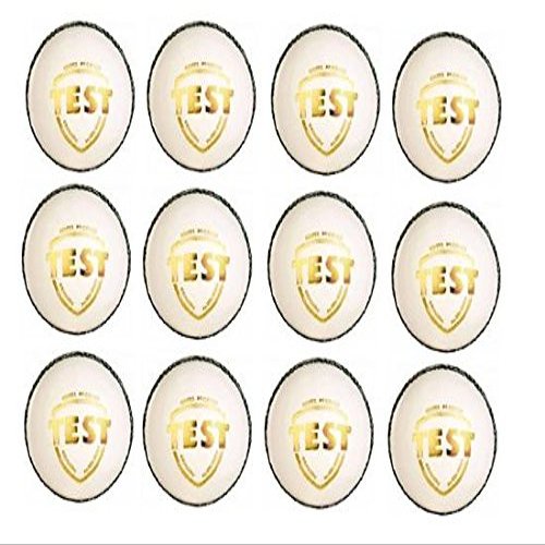 SG Cricket Ball Test White 12 Ball Set 100% original Leather