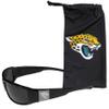 NFL Siskiyou Sports Fan Shop Jacksonville Jaguars Etched Chrome Wrap Sunglasses and Bag One Size Black view 1