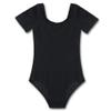 CHICTRY Girls Children Classic Cotton Short Sleeve Dance Wear Leotard Gymnastics Bodysuit Clothes Black 3 view 1