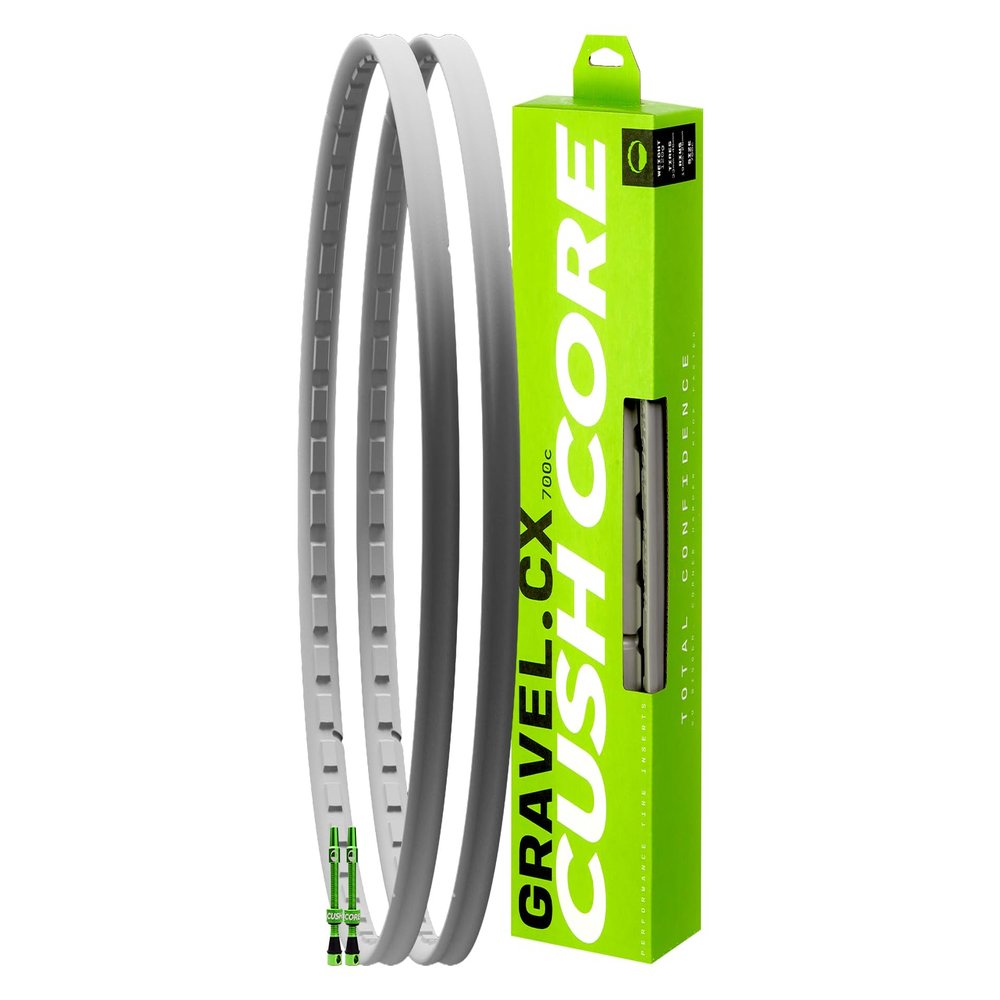 CushCore Gravel.CX Set - Includes (2) Tire Insert, (2) Presta Valves & (2) Rim Stickers, Easy Installation, Tire Inserts, Helps Improve Ride Quality, Fits a 33mm-46mm Tire (2-Pack)