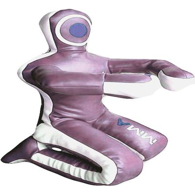 Bestzo MMA Jiu Jitsu Judo Punching Bag Grappling Dummy Light Purple Sitting Position Hands on Front Canvas- 59 inches-Unfilled