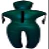 Bestzo MMA Jiu Jitsu Judo Punching Bag Grappling Dummy Green/Black Hands on Front Synthetic Leather-70 inches-Unfilled view 2