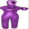 Bestzo MMA Jiu Jitsu Judo Punching Bag Grappling Dummy Purple Standing Position Hands on Front Canvas- 59 inches-Unfilled view 1