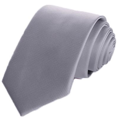 Flairs New York Gentleman's Essentials Neck Tie (Sterling Silver [Stripes Texture])