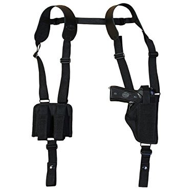 Barsony Vertical Shoulder Holster w/Mag Pouch Compatible with Glock 17 20 21 22 24 25 Left
