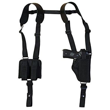 Barsony New Vertical Shoulder Holster w/Mag Pouch for Springfield XDM 4.5in Left