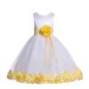 ekidsbridal Floral Rose Petals White Flower Girl Dress Pageant Dresses Junior Flower Girl Dress Birthday Girl 007 10 view 1