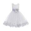 ekidsbridal Floral Rose Petals White Flower Girl Dress Pageant Dresses Junior Flower Girl Dress Birthday Girl 007 16 view 2