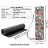 ELENTURE Canvas Yoga Mat Bag for 1/4" & 1/3" Mats  Commute-Ready Yoga Tote with Adjustable Strap, Expandable Pocket for Towel & Phone, Easy-Wipe Gym Bag for Women view 3