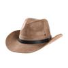 WITHMOONS Suede Hat Outback Hat Fedora with Cord CD8858 (Beige) view 1