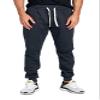 PROGO USA Men's Joggers Sweatpants Basic Fleece Marled Jogger Pant Elastic Waist (3X-Large, Charcoal) view 1