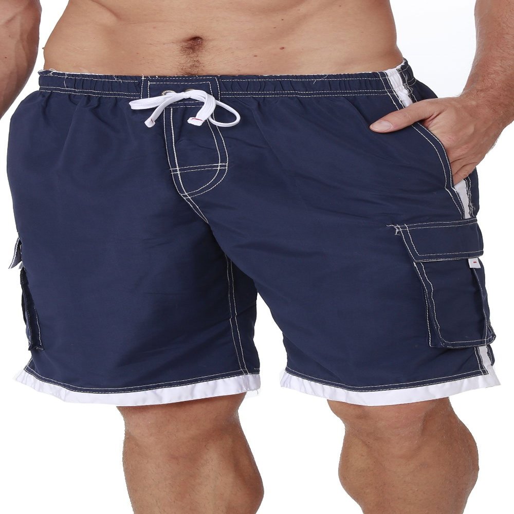 INGEAR Men's Swim Trunk Quick Dry Watershorts (Navy Blue, Small)