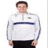 Ultra Game NFL Baltimore RavensMen's Quarter Zip Pullover Hoodie Packable Windbreaker Jacket, White, M view 1