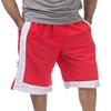 Pro Club Men's Heavyweight Mesh Basketball Shorts, Red/White, Small view 2