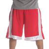 Pro Club Men's Heavyweight Mesh Basketball Shorts, Red/White, Small view 3