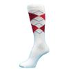 Spotlight Hosiery Men's Argyle Dress Sock,White/dark red/red, Size 10-13, 1PR view 1