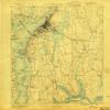 YellowMaps Fall River MA topo map, 1:62500 Scale, 15 X 15 Minute, Historical, 1888, 19.8 x 15.8 in - Tyvek view 1