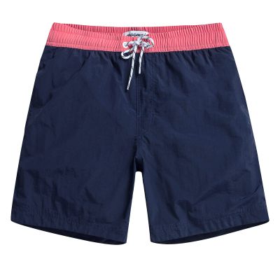 MaaMgic Mens Quick Dry Solid Swim Trunks with Mesh Lining Swimwear Bathing Suits,Navy-glm007,Medium