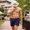 MaaMgic Mens Quick Dry Solid Swim Trunks with Mesh Lining Swimwear Bathing Suits,Navy-glm007,Medium view 2
