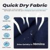MaaMgic Mens Quick Dry Solid Swim Trunks with Mesh Lining Swimwear Bathing Suits,Navy-glm007,Medium view 3