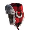 Eskimo Alaskan Fur Hat, Buffalo Plaid, Medium view 1