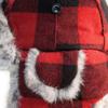 Eskimo Alaskan Fur Hat, Buffalo Plaid, Medium view 3