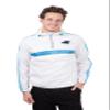 Ultra Game NFL Carolina PanthersMen's Quarter Zip Pullover Hoodie Packable Windbreaker Jacket, White, S view 1