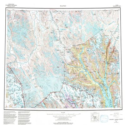 YellowMaps Skagway AK topo map, 1:250000 Scale, 1 X 3 Degree, Historical, 1961, Updated 1993, 22.5 x 29.7 in - Tyvek