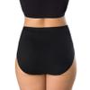 Elita Women's PLUS Microfiber High Cut Panty, Ebony, 3XL view 2