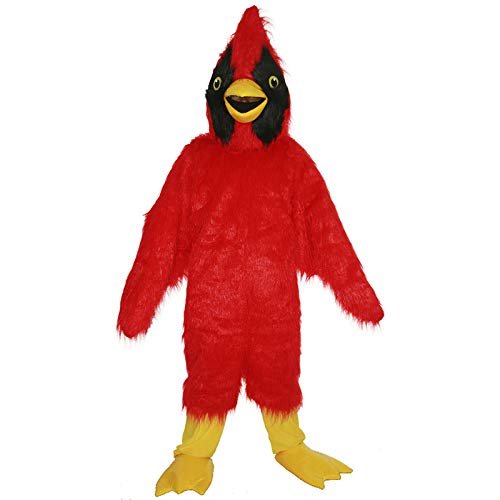 Red Eagle Bird Costume Mascot longhair animal Cartoon for adult