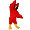 Red Eagle Bird Costume Mascot longhair animal Cartoon for adult view 4
