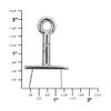 Ohio Travel Bag Triple Plate Turn Lock, 1-3/4 Inch, Nickel Finish, Zinc Alloy, P-2390-NIC view 2