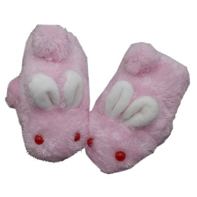 ALLDECOR Cartoon Rabbit Gloves Winter Warm Lovely Student Half Finger Gloves