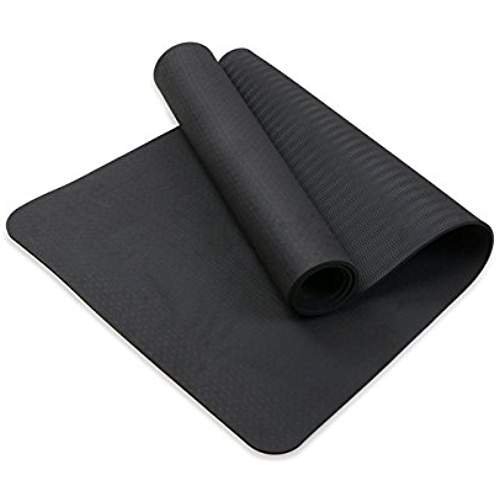 Yoga and Plates mat. Includes Free Light Weight Carrying Bag and Strap. This mat is Made of high Density, Non-Toxic TPE. It Measures 72 in Long x 24 in Wide x 1/4 in Thick by dexsi